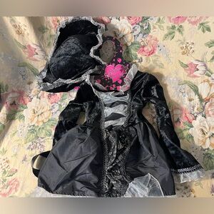 Charming Black and Silver Kids Halloween Costume